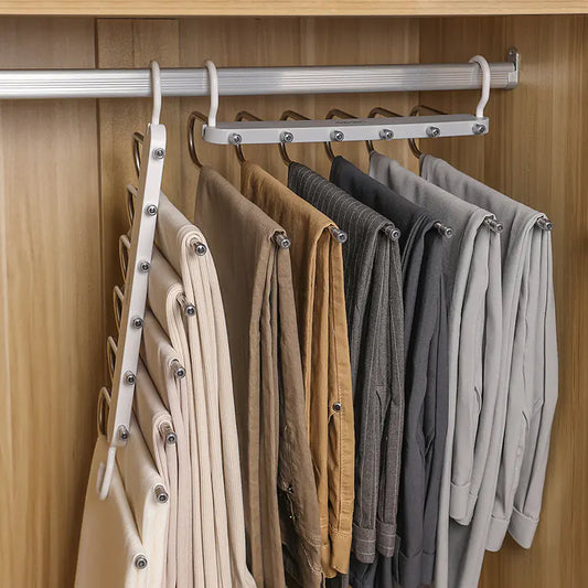 Multi-Layer Magic Pants Hanger for Closet Storage