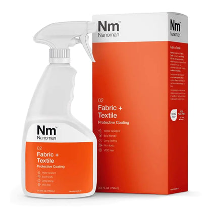 Nanoman Fabric & Textile Protector Spray | Invisible Waterproof Stain-Resistant | Safe for All Fabrics & Textiles | Eco-Friendly Non-Toxic Long-Lasting Protection | 750ml