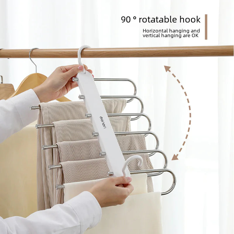 Multi-Layer Magic Pants Hanger for Closet Storage