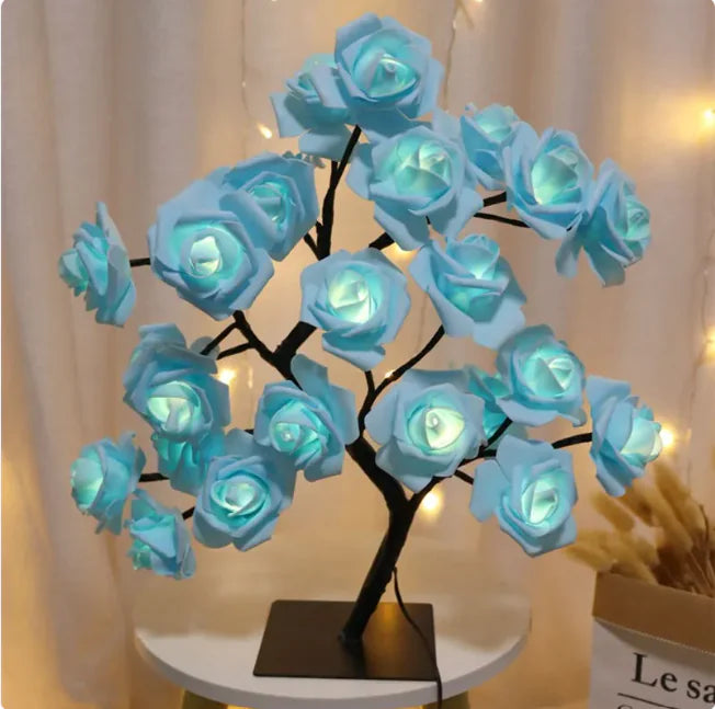 Romantic Rose Tree Lamp – Bedroom Decorative Light