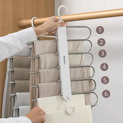 Multi-Layer Magic Pants Hanger for Closet Storage