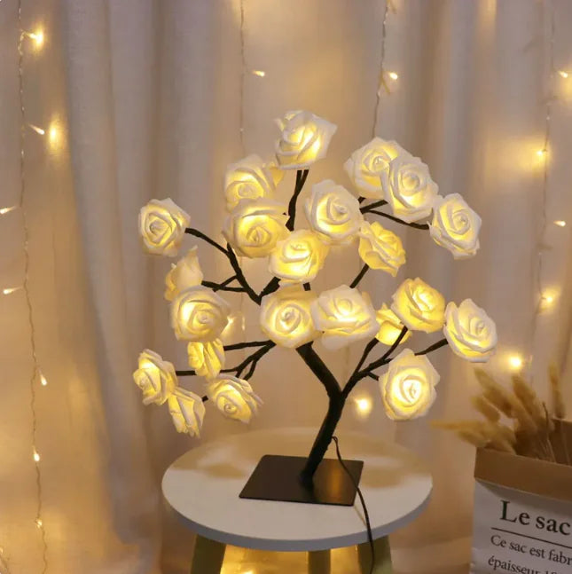 Romantic Rose Tree Lamp – Bedroom Decorative Light