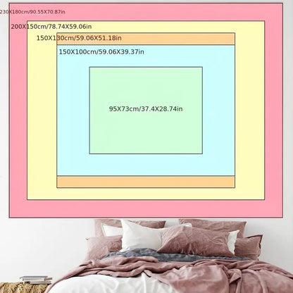 UV Light Fluorescent Tree of Life Tapestry Decor