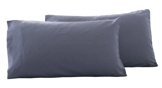 Microfiber Queen Bed Pillowcases 2 Pack Super Soft Bed Pillow Covers Envelope Closure Wrinkle Fade and Stain Resistant 20x30 Grey-Blue