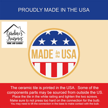 Abyssinian Cat By the Christmas Tree Ceramic Night Light