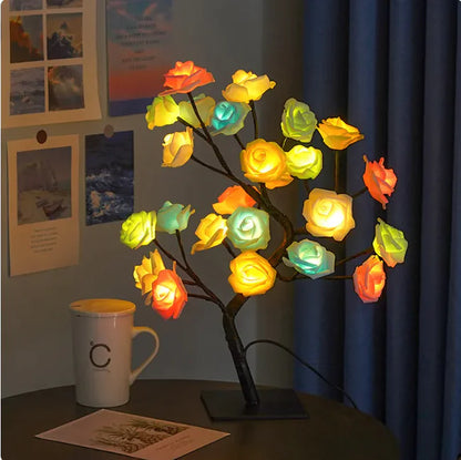 Romantic Rose Tree Lamp – Bedroom Decorative Light