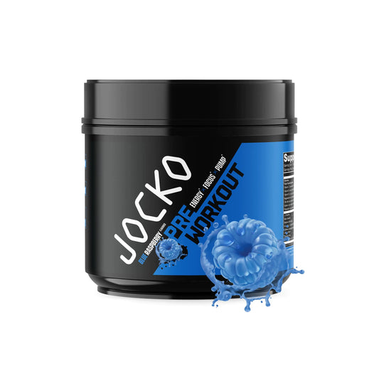 Jocko Fuel Ultimate Pre Workout Powder - Pre-Workout Energy Powder Drink for Men & Women - High Stim Sugar-Free Nootropic Blend to Support Muscle Pump Energy & Recovery 200mg Caffeine Blue Raspberry